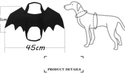 Decor Haustierzubehör-Halloweenkostüm mit Fledermausflügeln für Haustiere – Gruseliges Outfit für Haustiere