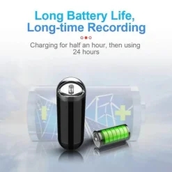 Trail Tech Outdoor-Gadgets|Outdoor-Artikel-Halskette mit sprachaktiviertem Audiorecorder – stilvolles Smart-Gerät für freihändige Aufnahmen