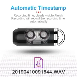 Trail Tech Outdoor-Gadgets|Outdoor-Artikel-Halskette mit sprachaktiviertem Audiorecorder – stilvolles Smart-Gerät für freihändige Aufnahmen