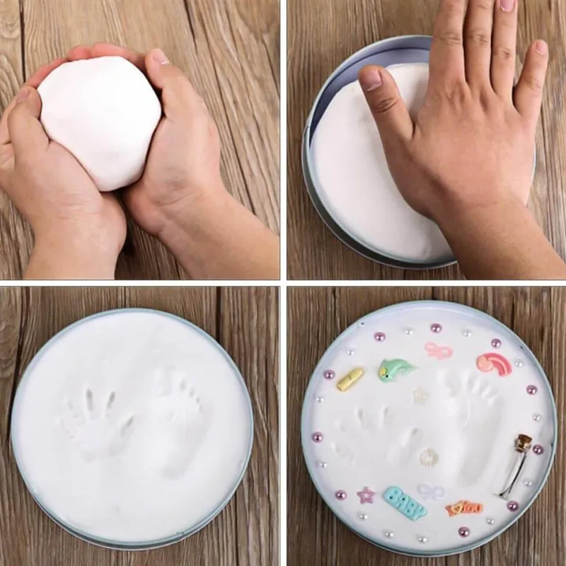 Kinder Little Nest Kinderwagen & Zubehör-Hand- und Fußabdruck-Set für Babys