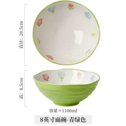 Plates u0026 More Küche & Esszimmer-Handbemalte Ramen-Schüssel aus Keramik – große Nudelschüssel für das Restaurant zu Hause