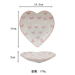 Plates u0026 More Küche & Esszimmer-Handbemalte Tasse mit Herzgriff, Liebestasse, rosa Keramiktasse