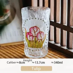 Plates u0026 More Küche & Esszimmer-Handbemalte Teetasse aus Glas – Einzigartiges Weihnachtsgeschenk für Zuhause oder das Büro