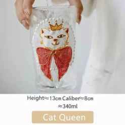 Plates u0026 More Küche & Esszimmer-Handbemalte Teetasse aus Glas – Einzigartiges Weihnachtsgeschenk für Zuhause oder das Büro