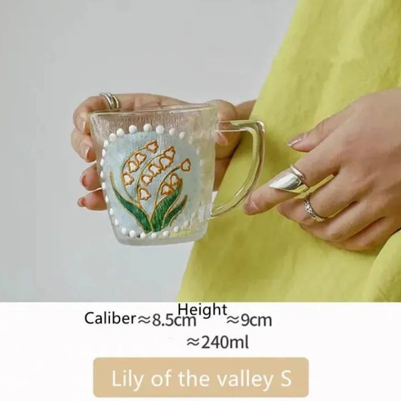 Plates u0026 More Küche & Esszimmer-Handbemalte Teetasse aus Glas – Einzigartiges Weihnachtsgeschenk für Zuhause oder das Büro