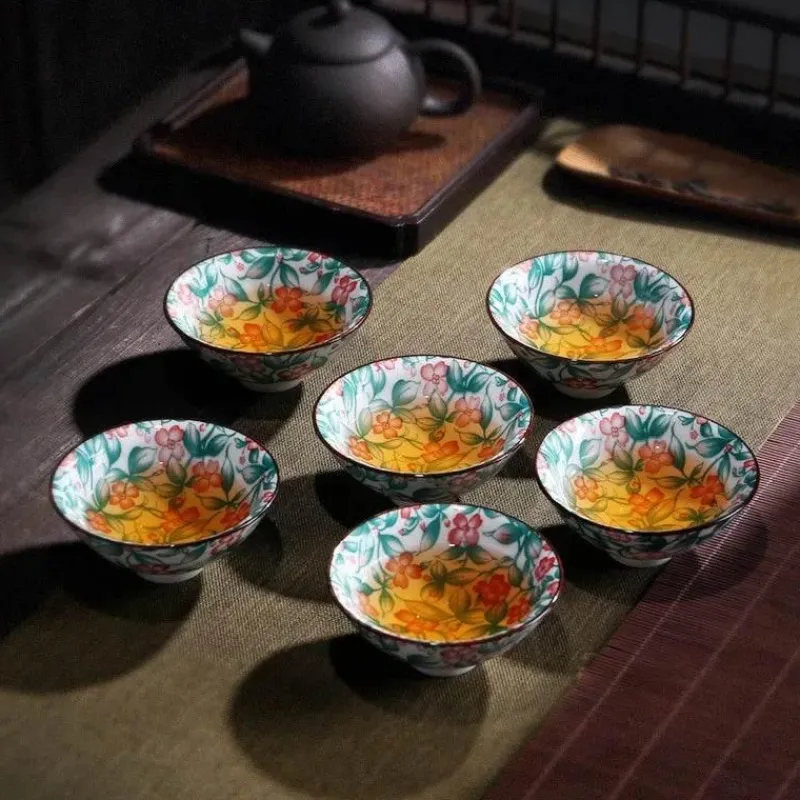 Plates u0026 More Küche & Esszimmer-Handbemaltes Teetassen-Set aus blau-weißem Porzellan – dekoratives Teegeschirr