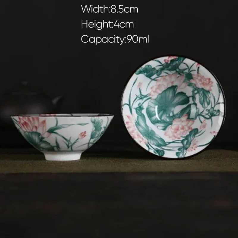 Plates u0026 More Küche & Esszimmer-Handbemaltes Teetassen-Set aus blau-weißem Porzellan – dekoratives Teegeschirr