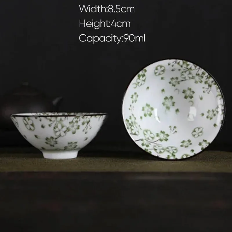 Plates u0026 More Küche & Esszimmer-Handbemaltes Teetassen-Set aus blau-weißem Porzellan – dekoratives Teegeschirr