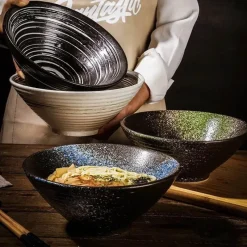 Elegance at the Table Küche & Esszimmer-Handelsübliche Ramenschalen aus Keramik – langlebiges Geschirrset