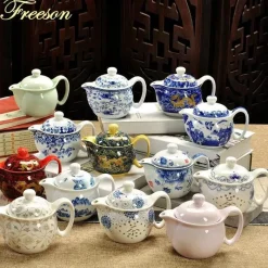 Feast u0026 Flair Küche & Esszimmer-Handgefertigte Keramik-Teekanne mit Drachendesign – 350 ml Porzellan-Teekanne