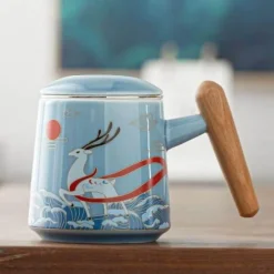 The Cozy Mug Küche & Esszimmer-Handgefertigte Teetasse aus Keramik – Einzigartiger Keramikbecher