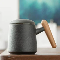 The Cozy Mug Küche & Esszimmer-Handgefertigte Teetasse aus Keramik – Einzigartiger Keramikbecher