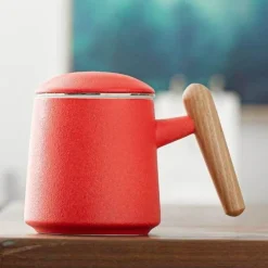 The Cozy Mug Küche & Esszimmer-Handgefertigte Teetasse aus Keramik – Einzigartiger Keramikbecher