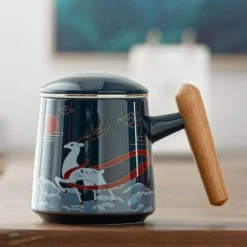 The Cozy Mug Küche & Esszimmer-Handgefertigte Teetasse aus Keramik – Einzigartiger Keramikbecher