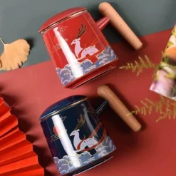 The Cozy Mug Küche & Esszimmer-Handgefertigte Teetasse aus Keramik – Einzigartiger Keramikbecher