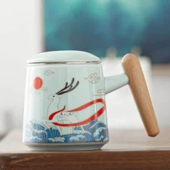 The Cozy Mug Küche & Esszimmer-Handgefertigte Teetasse aus Keramik – Einzigartiger Keramikbecher