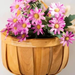 The Culinary Kit Küche & Esszimmer-Handgefertigter Holzkorb - Kunsthandwerkerdekor im französischen Marktstil