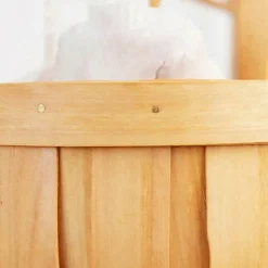 The Culinary Kit Küche & Esszimmer-Handgefertigter Holzkorb - Kunsthandwerkerdekor im französischen Marktstil