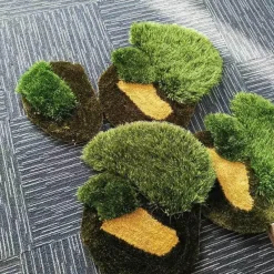 Floor u0026 Flair Boden & Teppiche-Handgefertigter Waldgras-Teppich – Naturinspirierte Innenmatte