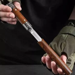 Green Thumb Gear Camping-Werkzeuge|Camping Im Freien-Handgefertigtes japanisches Allzweckmesser – Küchenwerkzeug aus Holz