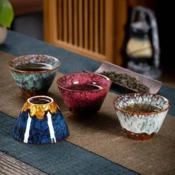 Plates u0026 More Küche & Esszimmer-Handgefertigtes Kung-Fu-Teetassen-Set aus Keramik – Trinkgeschirr aus Porzellan