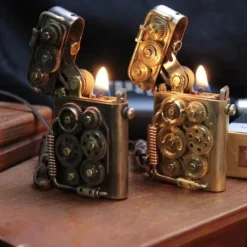 Gear Up u0026 Go Outdoor-Artikel|Outdoor-Gadgets-Handgefertigtes Vintage-Kupferfeuerzeug – einzigartiges Design