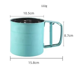 The Culinary Kit Küche & Esszimmer-Handgehaltenes halbautomatisches Mehlsieb – Küchen- und Backwerkzeug