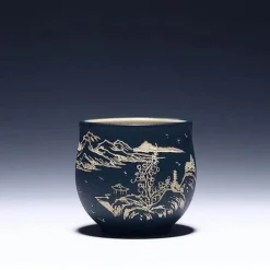 The Cozy Mug Küche & Esszimmer-Handgemachte chinesische Porzellan-Teetasse - Landschaftsmuster