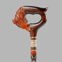 ArtWalkingSticks Mobilitäts- Und Support-Tools-Handgeschnitzte Gehstöcke für Frauen, Fox Pretty Canes