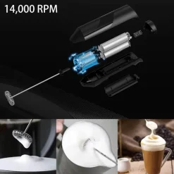 Tom Küche & Esszimmer-Handlicher Milchaufschäumer und Kaffeemixer für schaumige Getränke