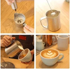 The Cozy Mug Küche & Esszimmer-Hand-Milchaufschäumer - Professioneller Kaffee-Schneebesen-Schaummacher