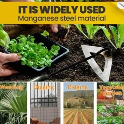 Cozy Living Heimwerkzeuge-Handschaufelrechen aus hohlem Stahl – vielseitiges Gartenwerkzeug