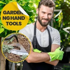 Cozy Living Heimwerkzeuge-Handschaufelrechen aus hohlem Stahl – vielseitiges Gartenwerkzeug
