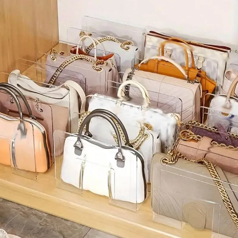 Space Savvy Aufbewahrung Und Organisation-Handtaschenständer aus Acryl – Modernes Geldbörsen-Organizer-Display