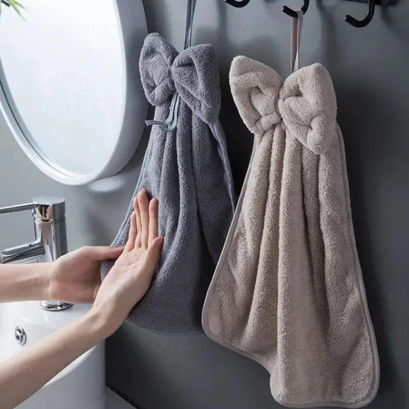 Tom Küche & Esszimmer-Handtücher aus Korallensamt – weiche, schnelltrocknende Mikrofasertücher