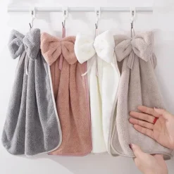 Tom Küche & Esszimmer-Handtücher aus Korallensamt – weiche, schnelltrocknende Mikrofasertücher