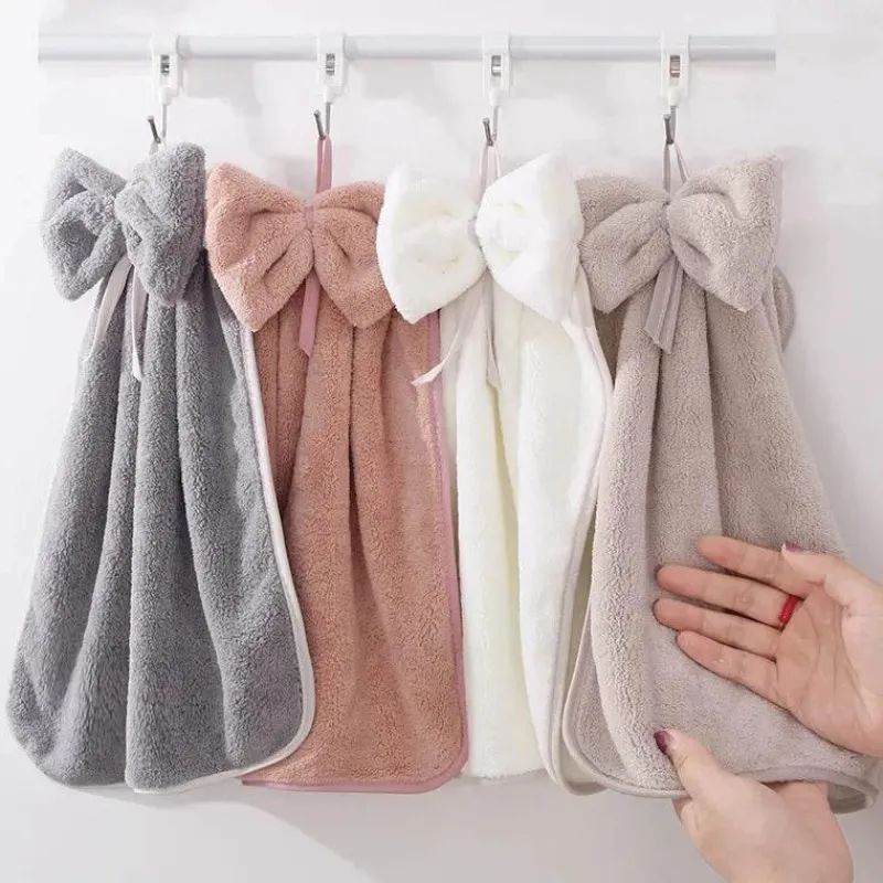 Tom Küche & Esszimmer-Handtücher aus Korallensamt – weiche, schnelltrocknende Mikrofasertücher