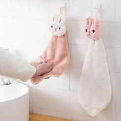 Tom Küche & Esszimmer-Handtuch mit Cartoon-Kaninchen – weiches, schnell trocknendes und saugfähiges Frottee-Handtuch aus Korallenvlies