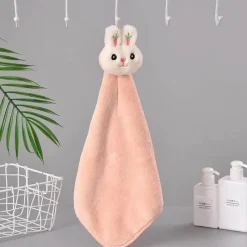 Tom Küche & Esszimmer-Handtuch mit Cartoon-Kaninchen – weiches, schnell trocknendes und saugfähiges Frottee-Handtuch aus Korallenvlies