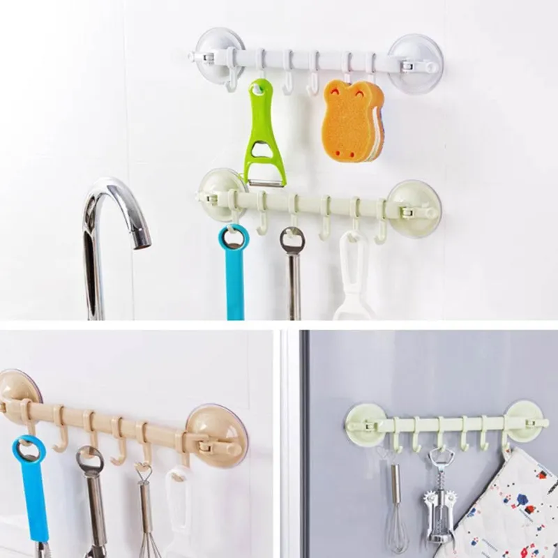 Tranquil Waters Badezimmer|Küche & Esszimmer-Handtuchhalter mit verstellbarem Haken und doppelter Saugnapfhalterung