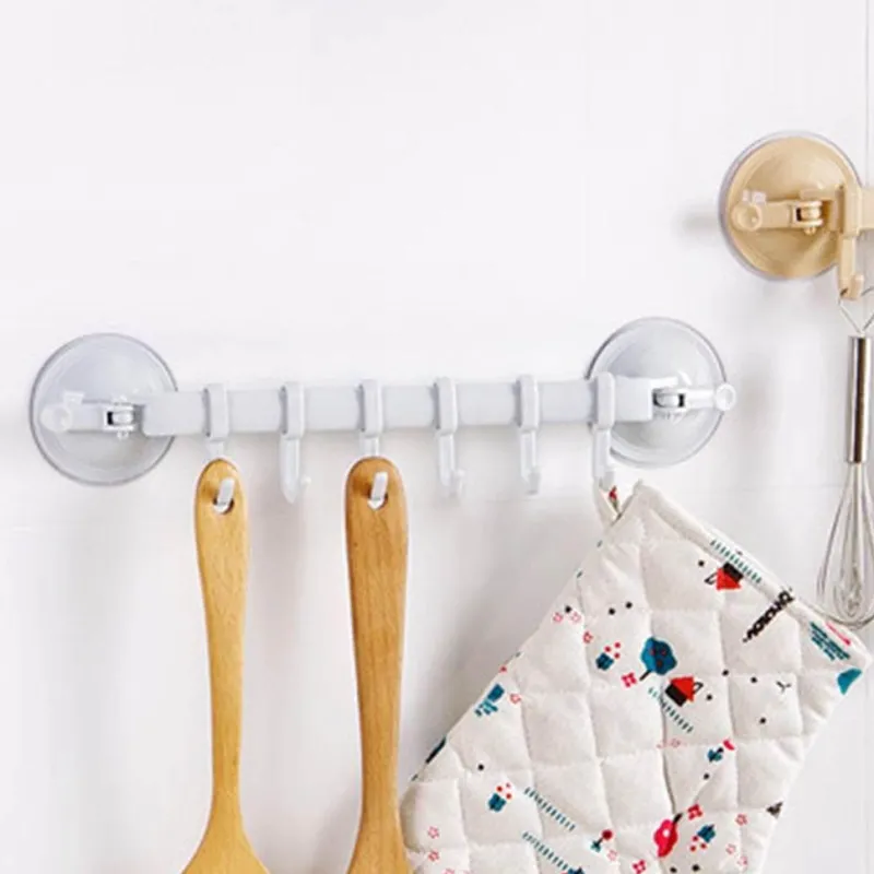Tranquil Waters Badezimmer|Küche & Esszimmer-Handtuchhalter mit verstellbarem Haken und doppelter Saugnapfhalterung