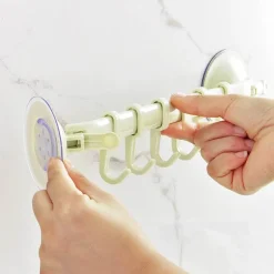 Tranquil Waters Badezimmer|Küche & Esszimmer-Handtuchhalter mit verstellbarem Haken und doppelter Saugnapfhalterung