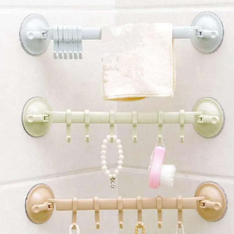 Tranquil Waters Badezimmer|Küche & Esszimmer-Handtuchhalter mit verstellbarem Haken und doppelter Saugnapfhalterung