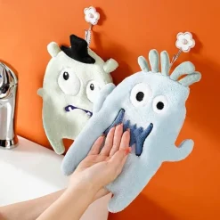 Tom Küche & Esszimmer-Handtuchset mit Cartoon-Tiermotiv – Korallensamt, 4 Farben