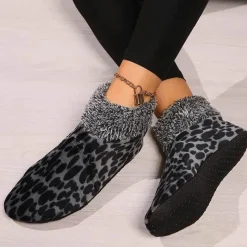 Damen Everly u0026 Lace Damenbekleidung-Hausschuhe für Damen mit Leopardenmuster – gemütliche Hausschuhe mit Tiermuster