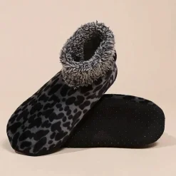 Damen Everly u0026 Lace Damenbekleidung-Hausschuhe für Damen mit Leopardenmuster – gemütliche Hausschuhe mit Tiermuster