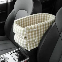 Furendo Haustierzubehör|Reinigungswerkzeuge Für Haustiere-Haustiersichere Armlehnenhalterung fürs Auto – Reisehalter für Hunde und Katzen