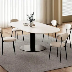 The Lounge Loft Möbel-Hector Slate Esstisch - Moderne Esszimmermöbel in Steinoptik