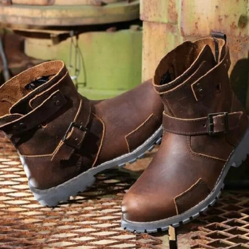 Herren Decor Herrenschuhe-Herren Winterstiefel aus Leder - New England Style