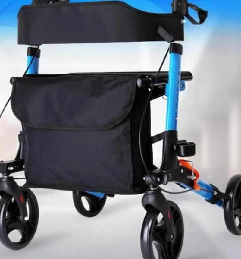 The Relaxation Nook Mobilitäts- Und Support-Tools|Gesundheits-Gadgets-Höhenverstellbarer, faltbarer Gehwagen – Tragbare Mobilitätshilfe für Senioren